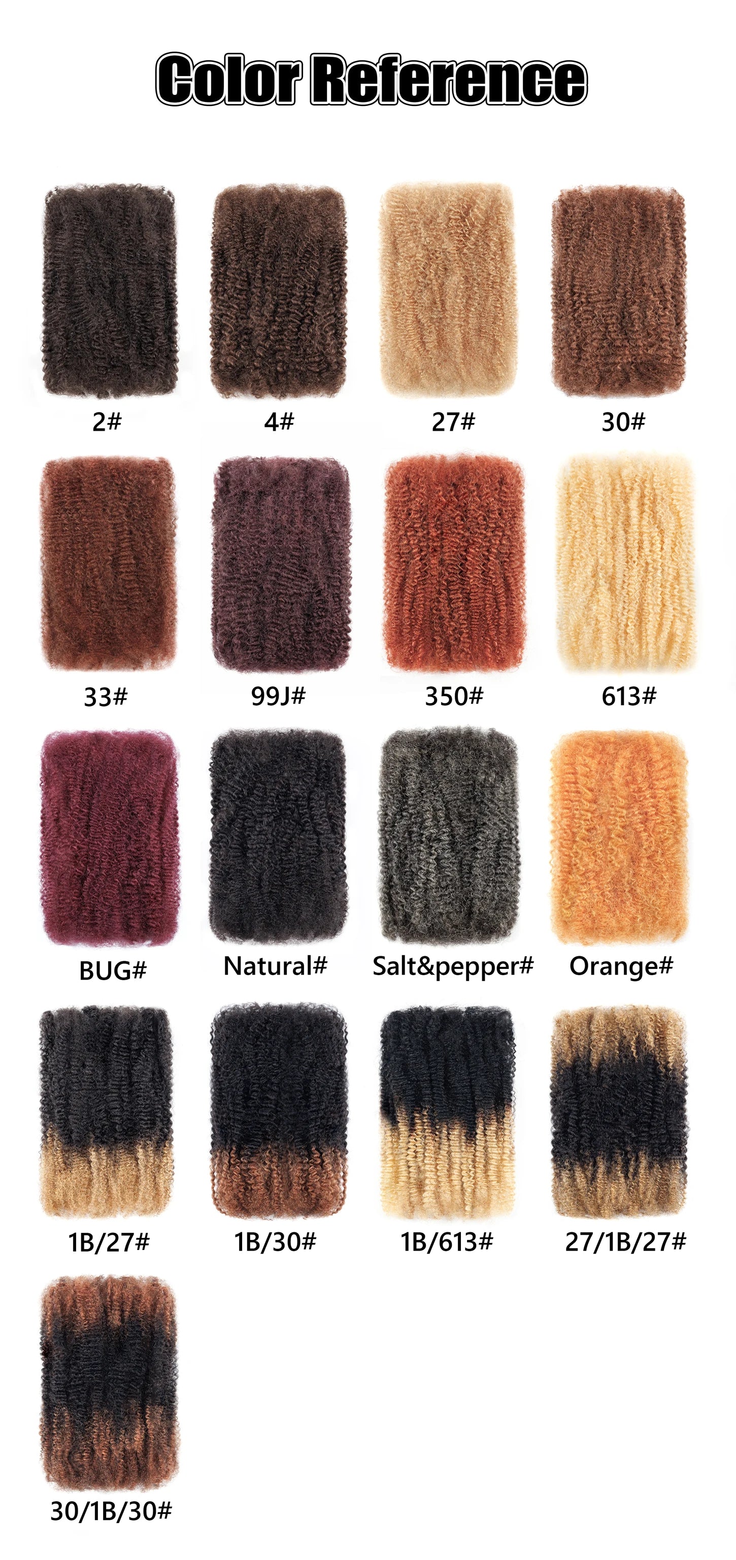 ANNA Factory #613 Blonde Color 50g 100% Human Hair Pre-stretched 4C Hair Afro Kinky Bulk Hair Extension for Hair Salon/ Stylist