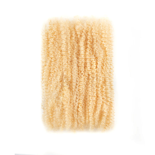 ANNA Factory #613 Blonde Color 50g 100% Human Hair Pre-stretched 4C Hair Afro Kinky Bulk Hair Extension for Hair Salon/ Stylist